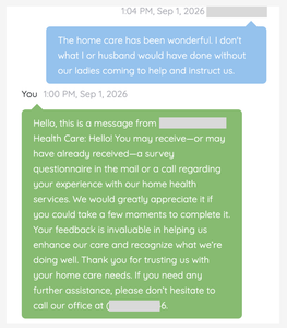 How Automated Patient Engagement Turned a Great Care Experience Into HHCAHPS Feedback and a Google Review 5 image 1