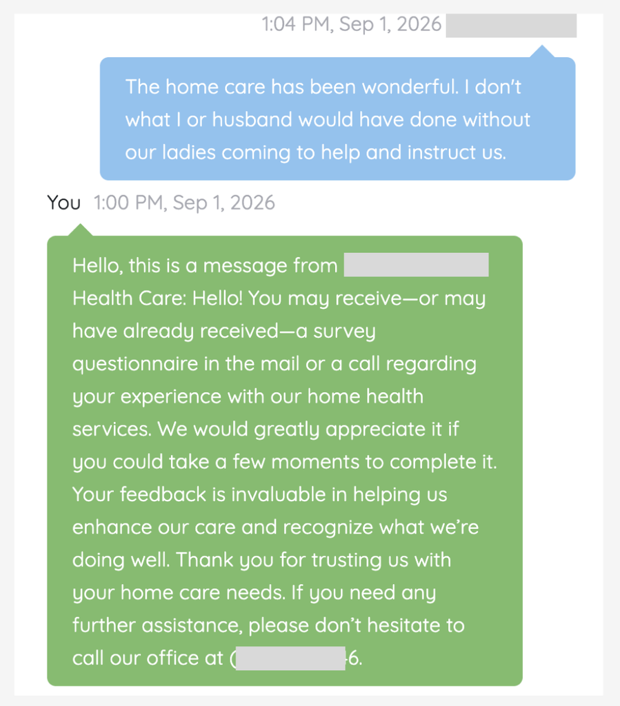 How Automated Patient Engagement Turned a Great Care Experience Into HHCAHPS Feedback and a Google Review 1 image 1